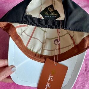 Loro Piana Cashmere-Lined Plaid Hat - Cream, Brown, Green, Red